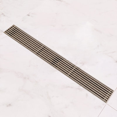  23.62" x 3.15" Linear Grid Shower Drain Trim