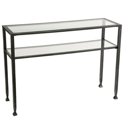 14'' Glass Top Console Table