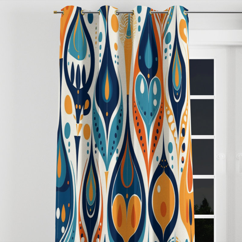 Anastin - Rideau à œillets moderne - Velours obscurcissant - 1 panneau, L 52 po x L 95 po, Œillets dorés