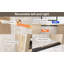 Porte de douche coulissante simple sans cadre 48 po x 76 po, verre trempé transparent 1/4 po, finition or brossé-125771560