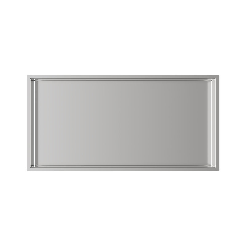 Niche de douche encastrable en acier inoxydable 304 calibre 18 de 24 pouces Cantrio SN-2412, Chrome poli