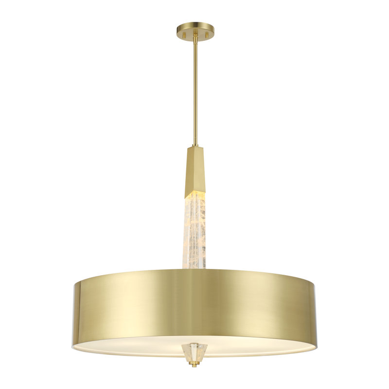 Alheide 1 - Light LED Drum Pendant, Brass