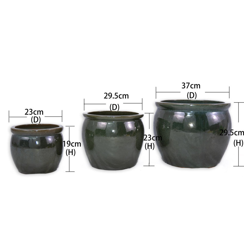 Pots de fleurs en céramique de haute qualité, Bleu vert antique