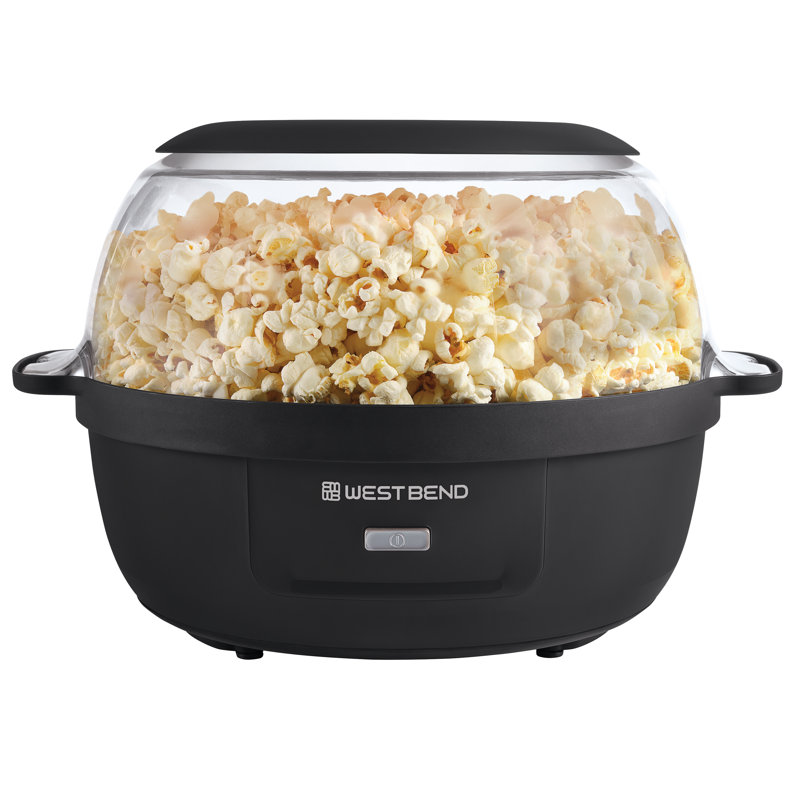 West Bend Stir Crazy 6 Qt. Popcorn Machine, In Red, Black