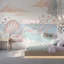 Papier peint pastel bord de mer coquillage ouvert Illustration fantaisiste amovible-1670968587-1670968591