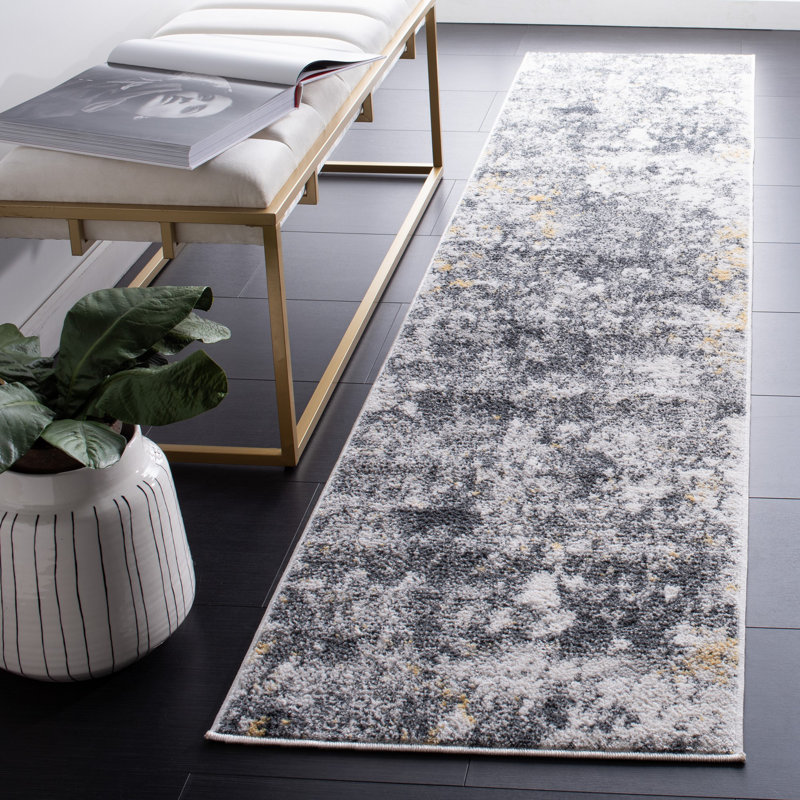 Ethellee Performance Abstract Rug, Runner 2' x 9'