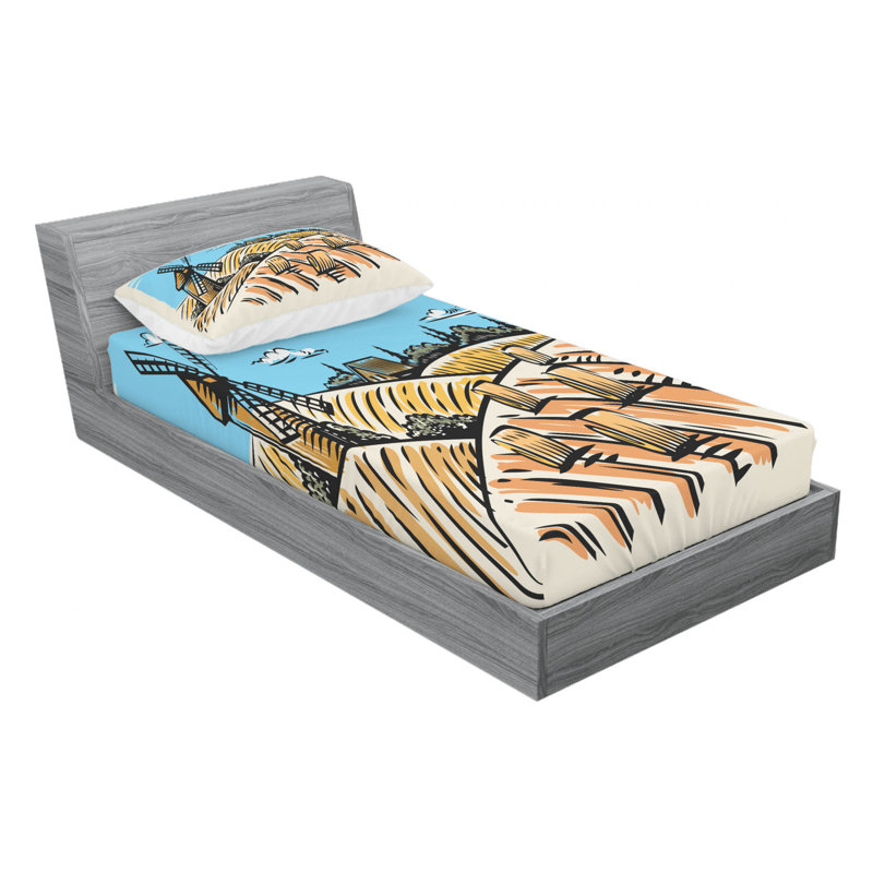 Microfiber Sheet Set, Twin Sheet Set with Fitted Sheet