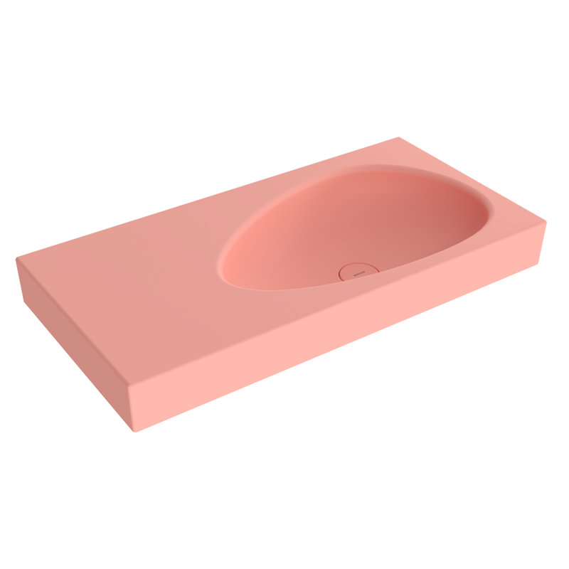 Etna Vanity Basin - 90x45cm 0TH, Matte Salmon