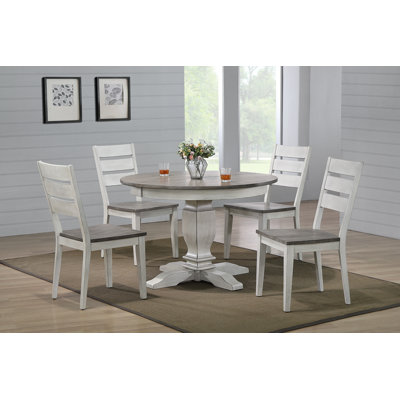 Henriques Extendable Rubberwood Solid Wood Dining Set