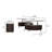 3-Piece Coffee Table And Stools Set Cappuccino