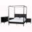 Figaro King Size Bed, Dresser and 2 Nightstands Bedroom Set, 79.46'' H X 80.41'' W X 85.71'' L-235509058-235509069