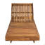Chaise longue d'extérieur avec dossier réglable à 6 positions, bois d'acacia massif, couleur teck (cadre Lougne uniquement, coussin non inclus)