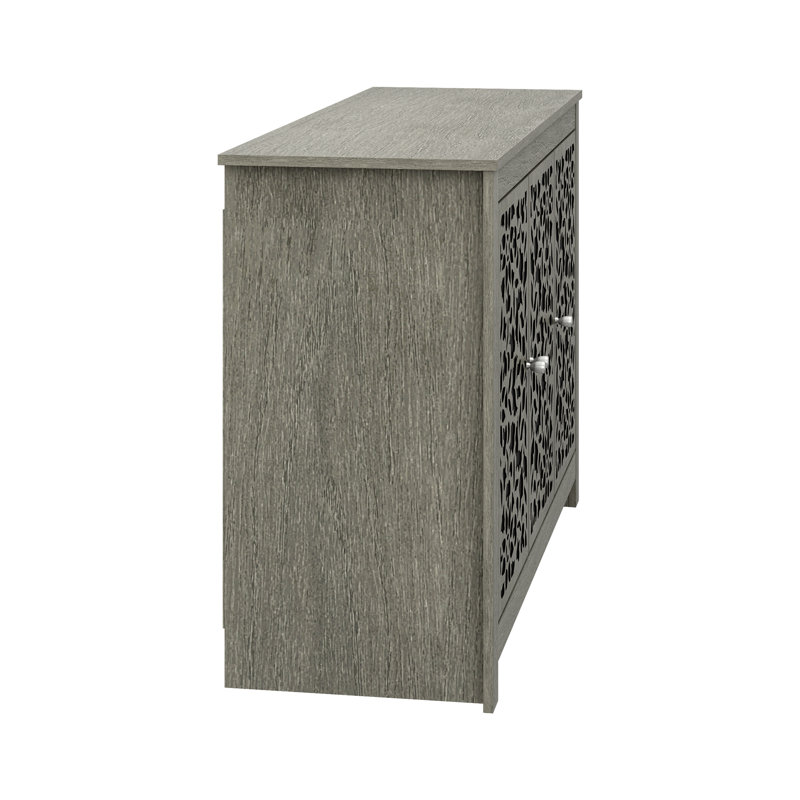  Arrastia Transitional Coordinated Dining Storage Sideboard Set Of 2, Coffee Gray Oak