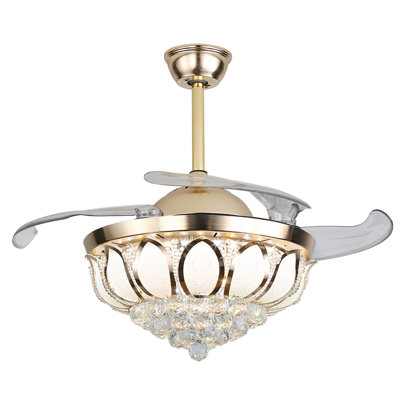42'' Crystal Ceiling Fan with LED Light