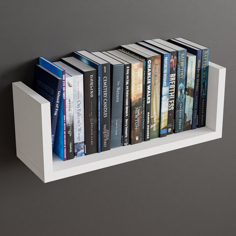 Solid Wood Decorative Storage Shelf Kubby 9.2, White, 17.66" H x 5.87" W x 6.63" D