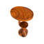 Table d'appoint à plusieurs niveaux en bois de gousse de singe sculpté à la main – Table d'appoint à piédestal torsadé organique