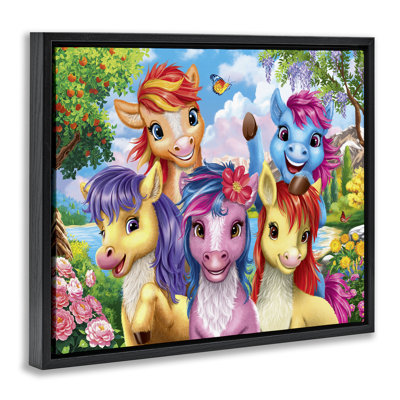  Art mural sur toile Bright Poneys par Image World