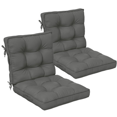 Outdoor Cushions 24X24 Indoor and Outdoor Seat/Back Cushion, Cushions Only（Set of 2）