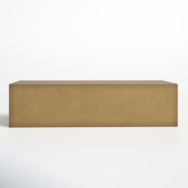 Everson Single Coffee Table, Brass