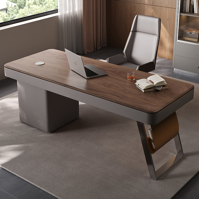 Bureau moderne en bois massif 70,87 ", H 29,92 po x l 70,87 po x P 27,56 po