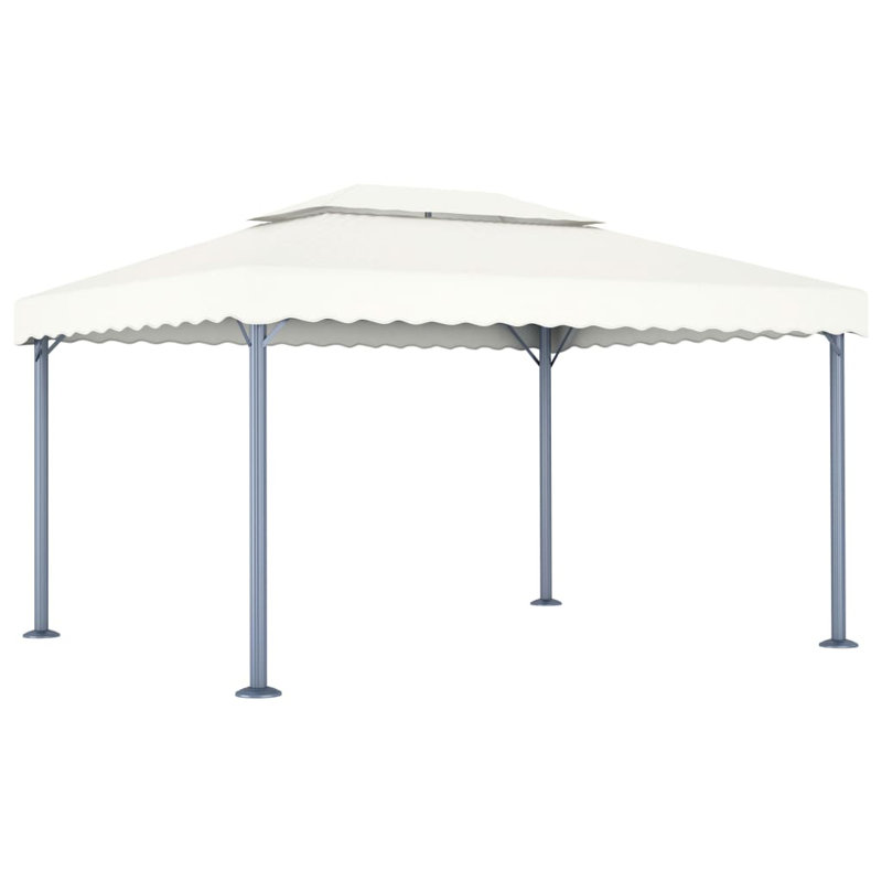 Edric 3m x 4m Steel Patio Gazebo, Cream