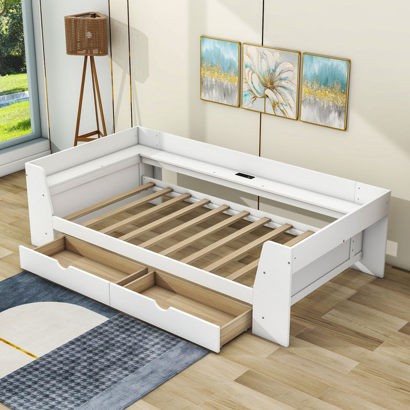 Lit de jour simple Giorgina, Blanc