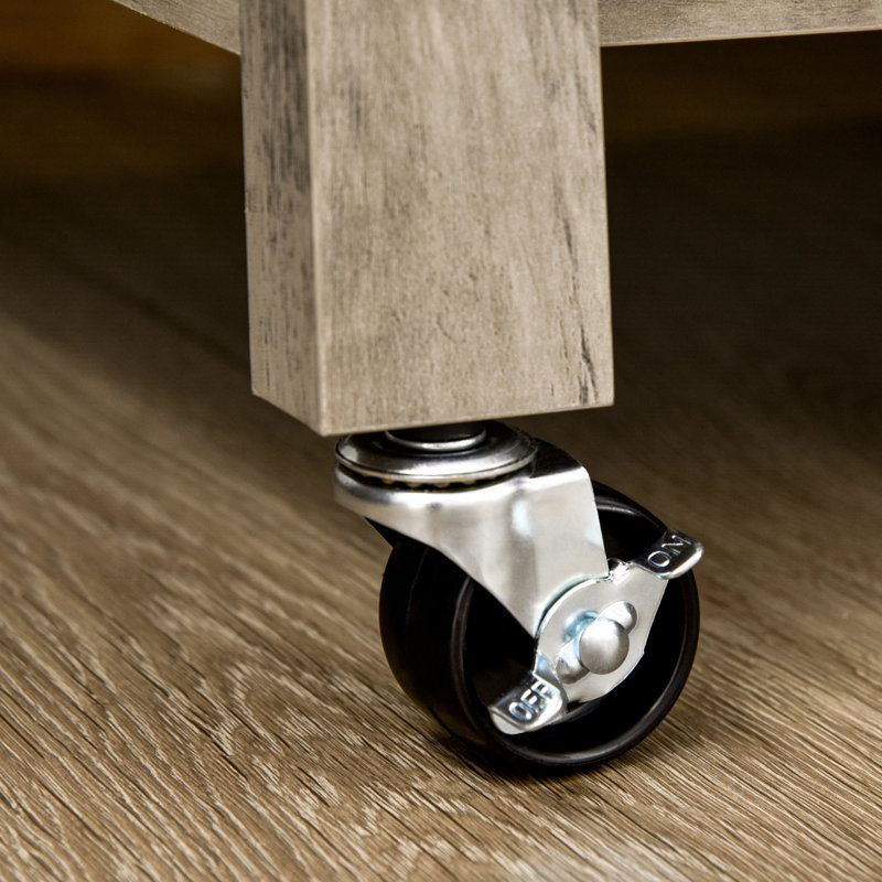 Chariot de cuisine à roulettes supérieur en acier inoxydable, gris - 2 tablettes, fente centrale pour un système de gestion efficace de l'espace avec tablettes de surface, tablette, 4 roulettes modernes