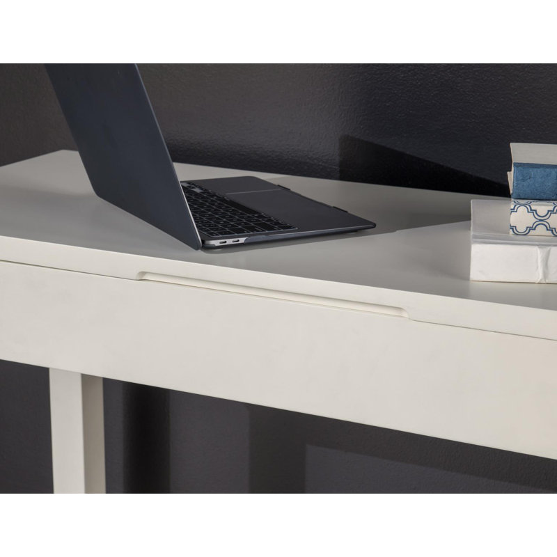 Ivory Poplar Wood Lift-Top Home Office Desk