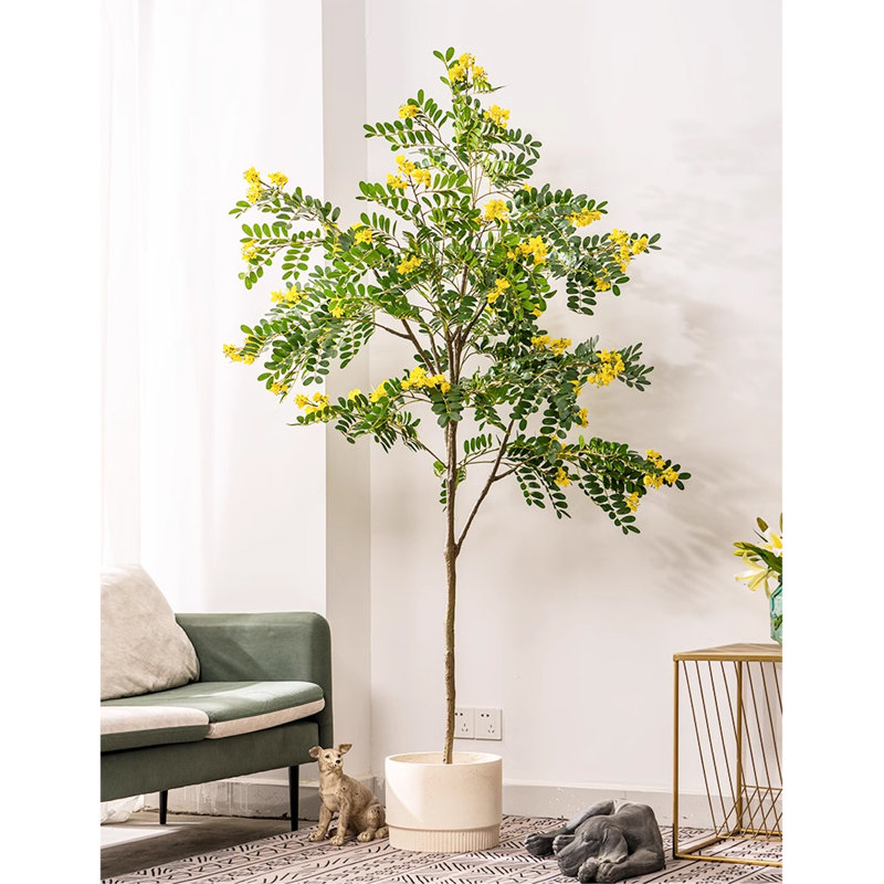 Décoration de plancher de plante simulée, H 76,77 po x l 11,81 po x P 11,81 po