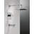 Modern Raincan Square Single-Function Tub and Shower Faucet Set, Valve Trim Kit, Rain Shower Head-94088345