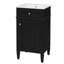 Ensemble de meuble-lavabo simple autoportant avec porte à fermeture douce, tablette réglable-2056913298