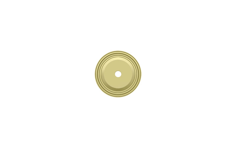 Metal Knob Backplate, Polished Brass