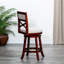 Tabouret en cerisier, siège en tissu beige pour magnifique siège pivotant en cerisier avec housse souple-1596728087-1603009701