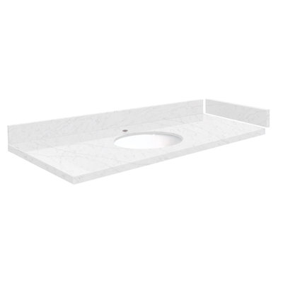 49.5 Single Vanity Top with 1 Faucet Holes -  Transolid, VT49.5x22-1OU-LYR-1