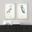 «Blue Heron Bird Portrait Coastal Beach Decor», ensemble de 2 reproductions d'art encadrées sur toile-1615086391-1615086389