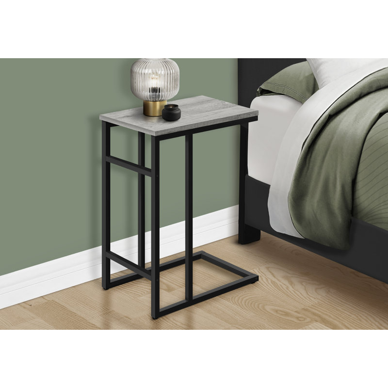 Table d'appoint, en forme de C, bout, côté, collation, salon, chambre à coucher, contemporain, moderne