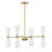 Kenyia 8-Light Chandelier in Natural Brass-125886829