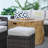 Small firepit with 1403B Wicker 8 - Person Patio Conversation Set with Cushions