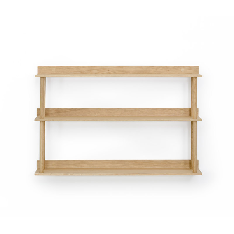 Bostic 100cm W Solid Wood Shelving Unit, Oak