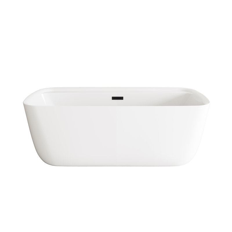 Cavidan 66.9375'' x 30.75'' Soaking Bathtub, Matte Black