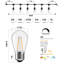 Guirlande de 75 lumières pour l'extérieur, 24 ampoules DEL S14, blanc chaud IP65 à intensité variable