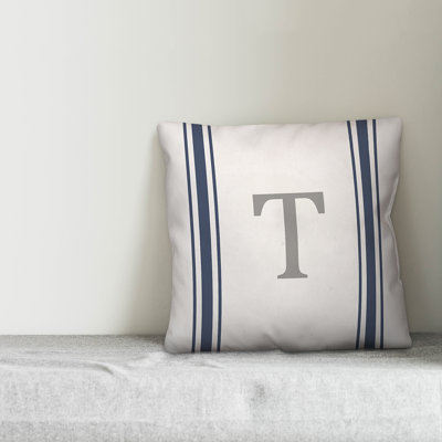Monogram Square Pillow Cover & Insert