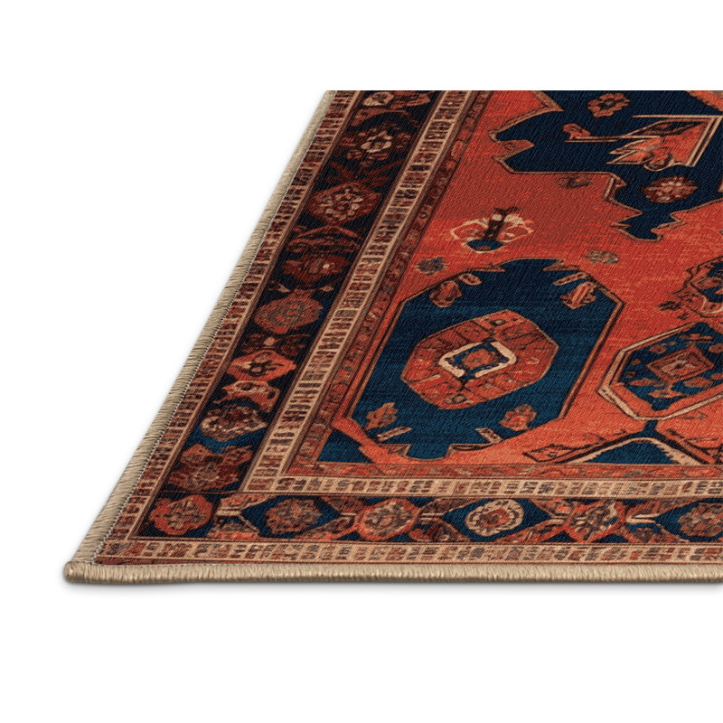 Tapis brun lavable à la machine, Rond 4 pi