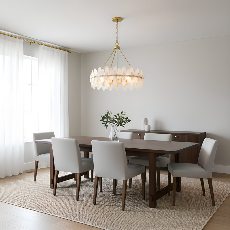 Abigail 6-Light Brushed Gold Pendant Light
