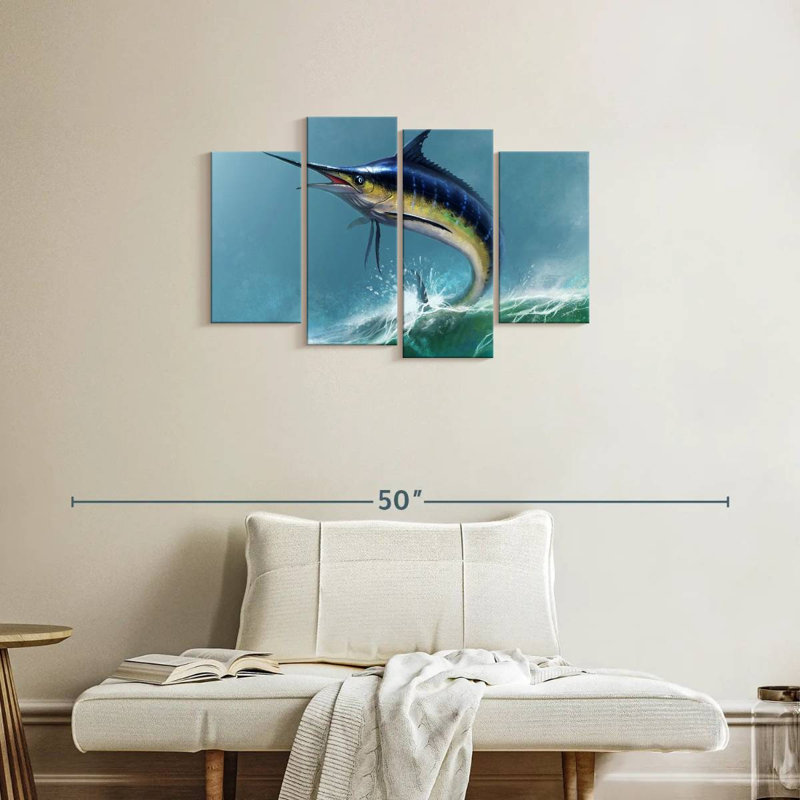 Brampt Leaping Marlin, 22" H x 36" W