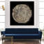«Mysterious Tree Rings», reproduction d'art sur toile géante de 54 po x 54 po, noir