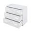 Lit mezzanine simple bas avec commode 3 tiroirs et rangement sous le lit-714220111