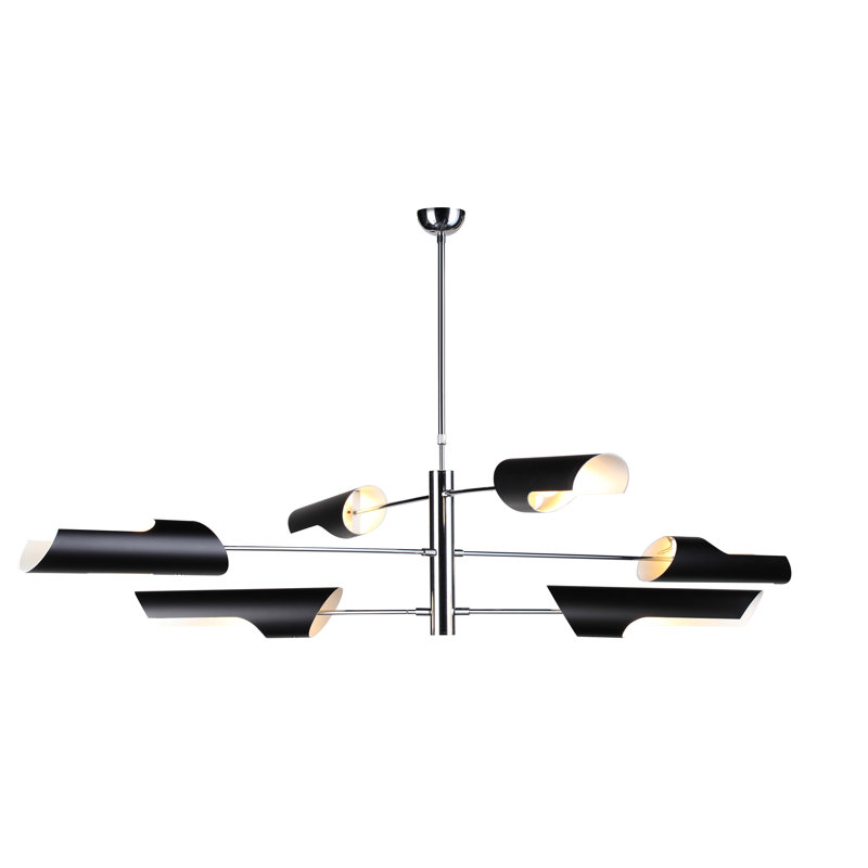 Lustre linéaire spoutnik moderne à 6 lumières Askersund