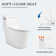 1-Piece 0.8/1.28 GPF Dual Flush Elongated Modern Toilet Soft Closing Seat, Quick Release In White Seat Included
