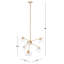 Vincenza 6 Light Metal Dimmable Sputnik Chandelier